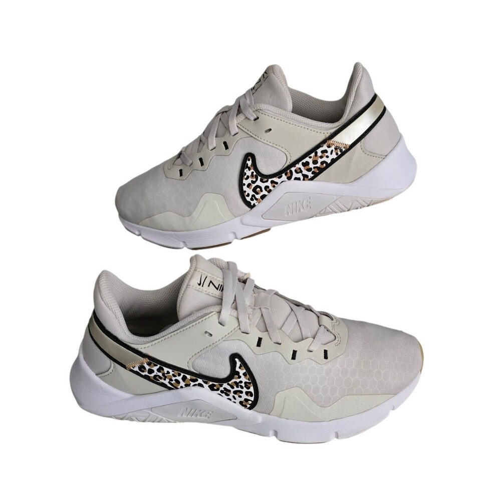 Nike Legend Essential 2 Shoes Womens Size 9.5 Premium Leopard Training Sneakers